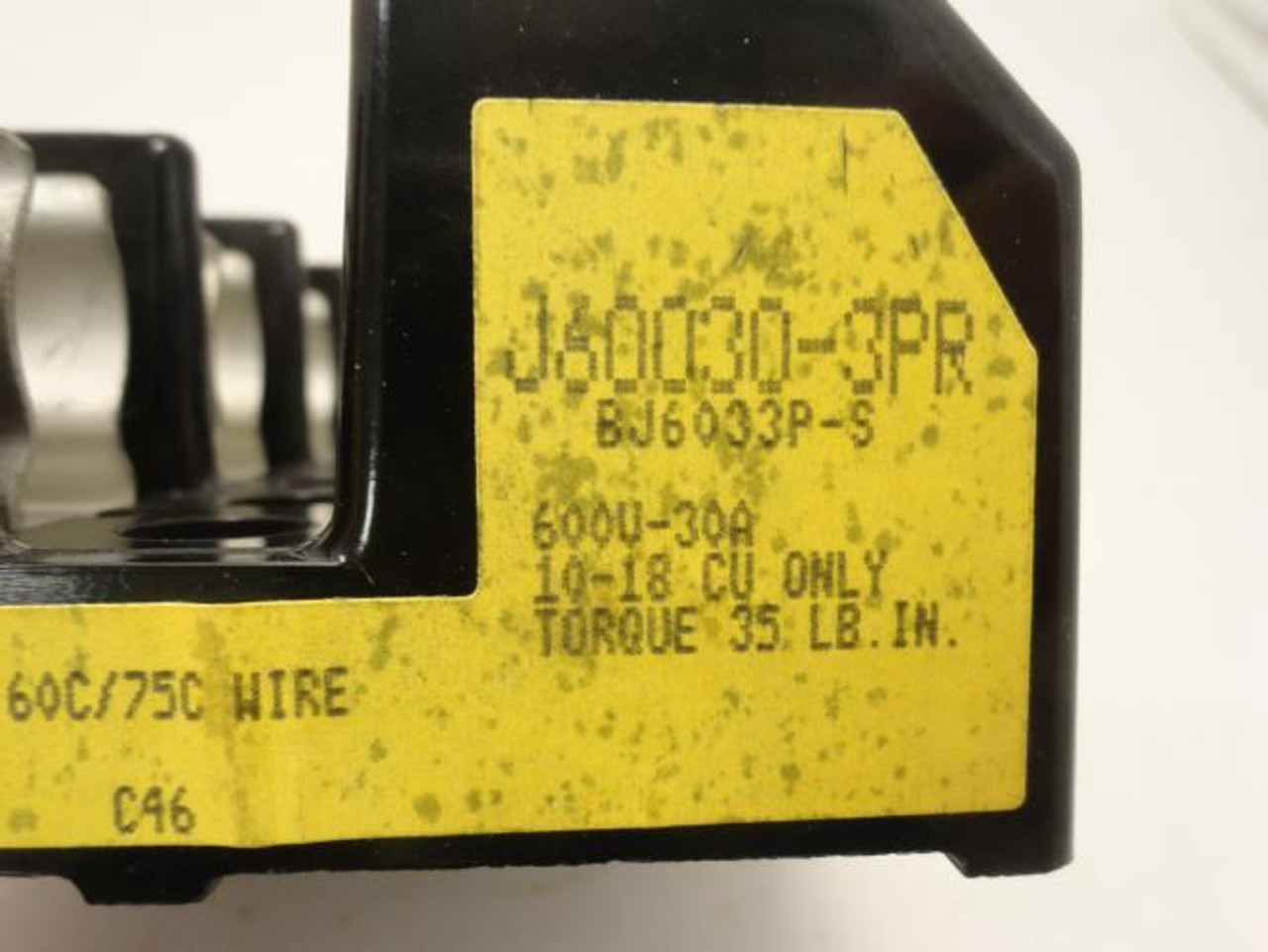 Bussmann J60030-3PR; Fuseholder 600V-30Amp