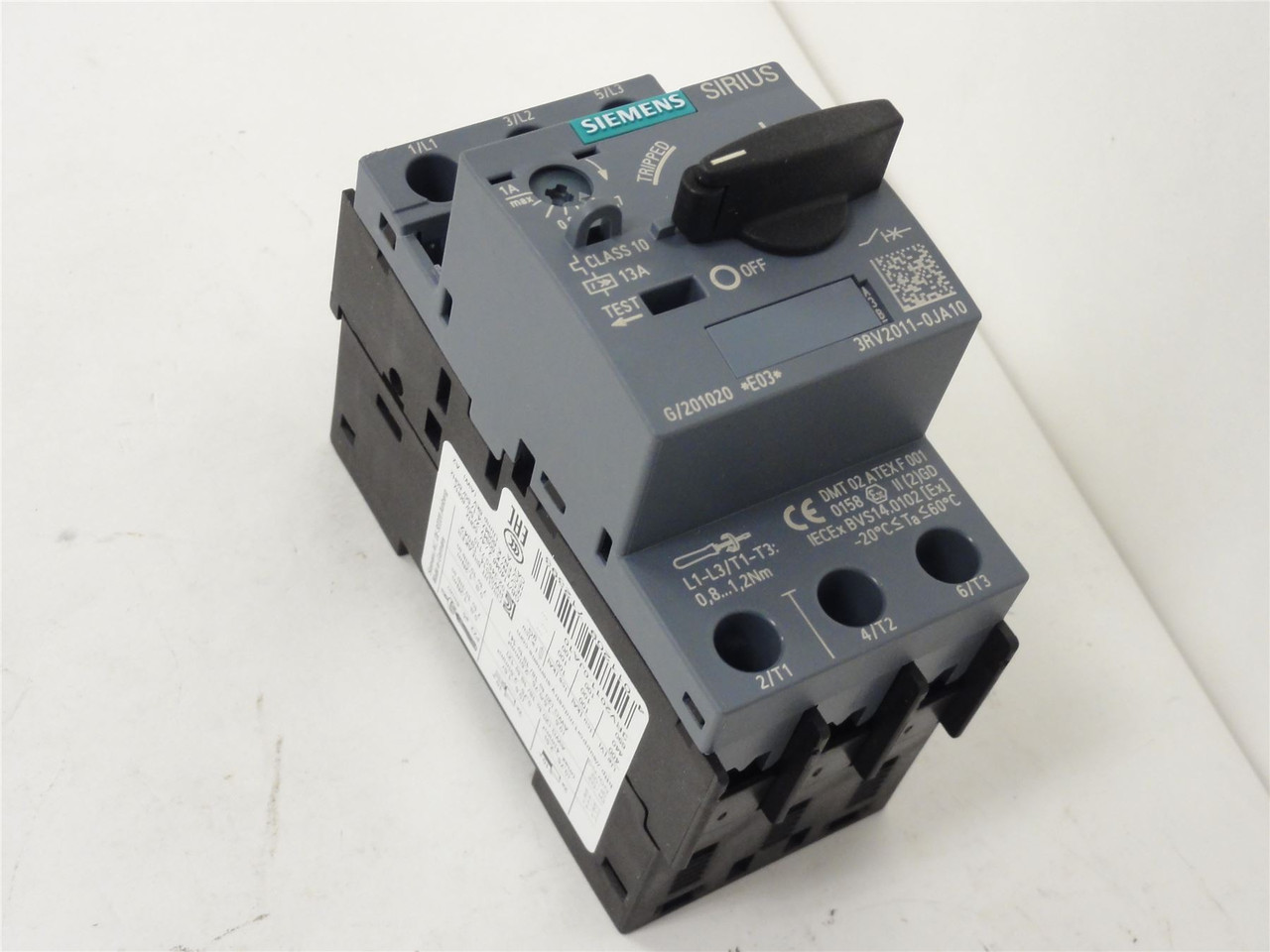 Siemens 3RV2011-0JA10; Manual Starter; .7 to 1Amp