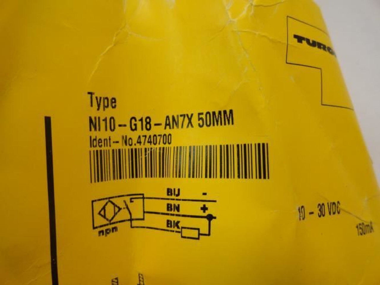 Turck Ni10-G18-AN7X 50MM; Proximity Sensor 150mA