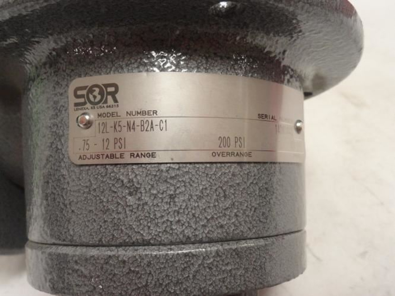 SOR 12L-K5-N4-B2A-C1; Pressure Switch; 400PSI Proof;  480VAC