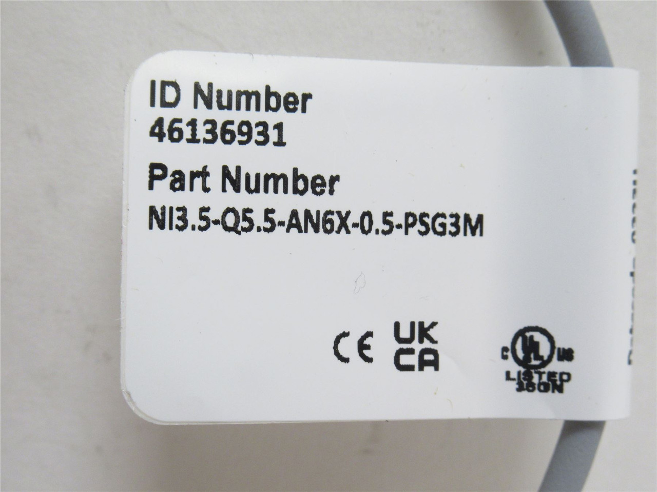 Turck NI3.5-Q5.5-AN6X-0.5-PSG3M; Prox Sensor 46136931; 10-30V