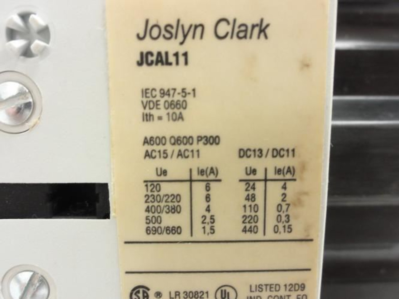 Josyln Clark J185BA300; Contactor 175A 3PH 600V Max; Coil: 110V