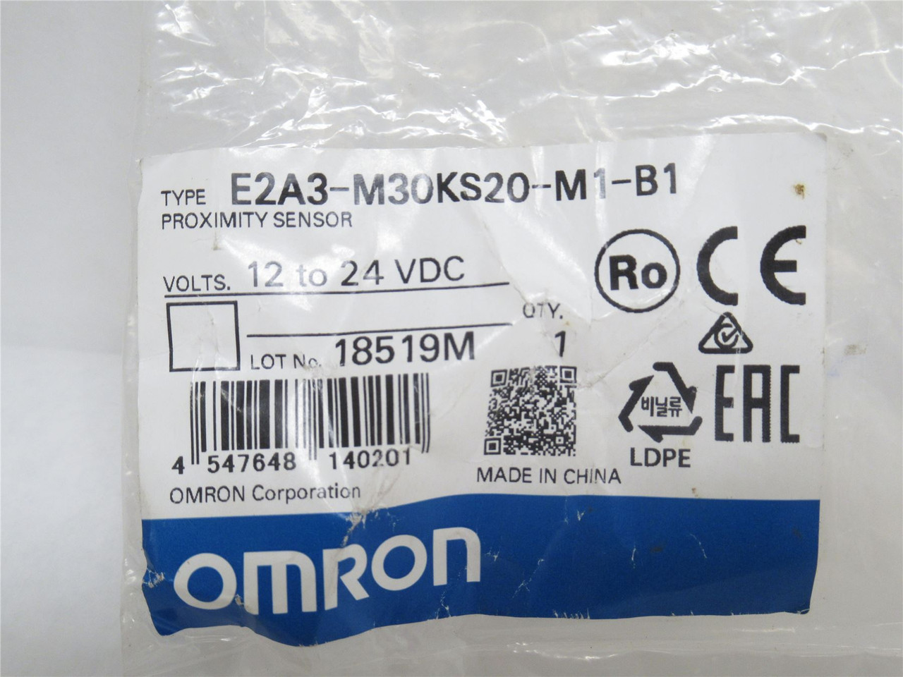 Omron E2A3-M30KS20-M1-B1; Proximity Sensor 12-24VDC