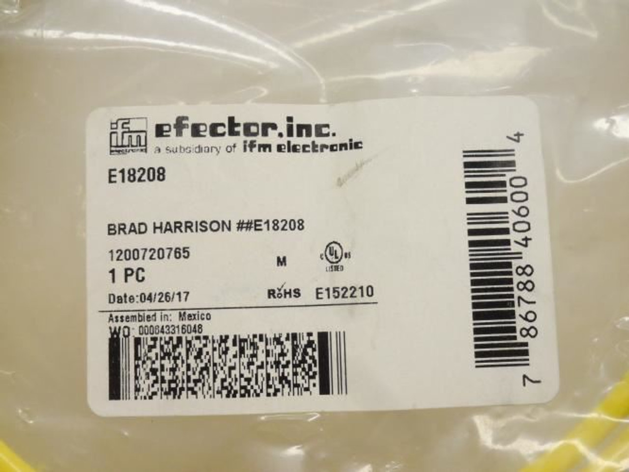 ifm E18208; Connector Cable; 1200720765