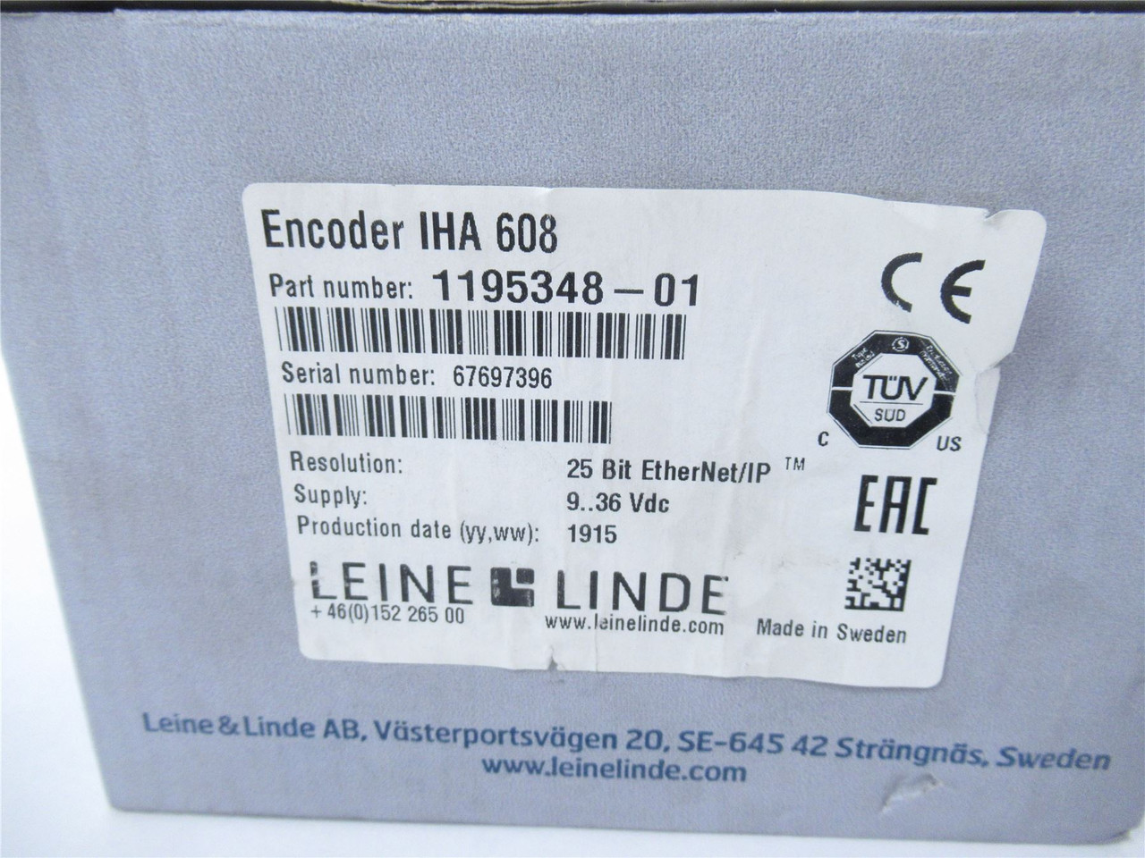 Leine Linde 1195348-01; Encoder  9.36Vdc
