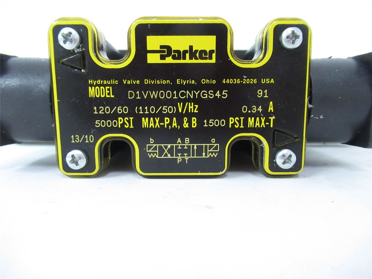 Parker D1VW001CNYGS45; Hydraulic Solenoid Valve 120/60V/Hz