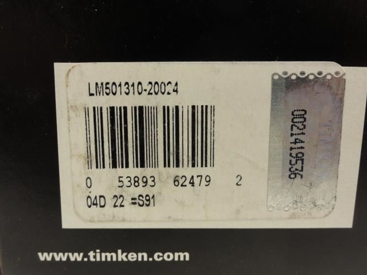Timken LM501310; Bearing Cup 2-29/32" OD x 0.58" Wide