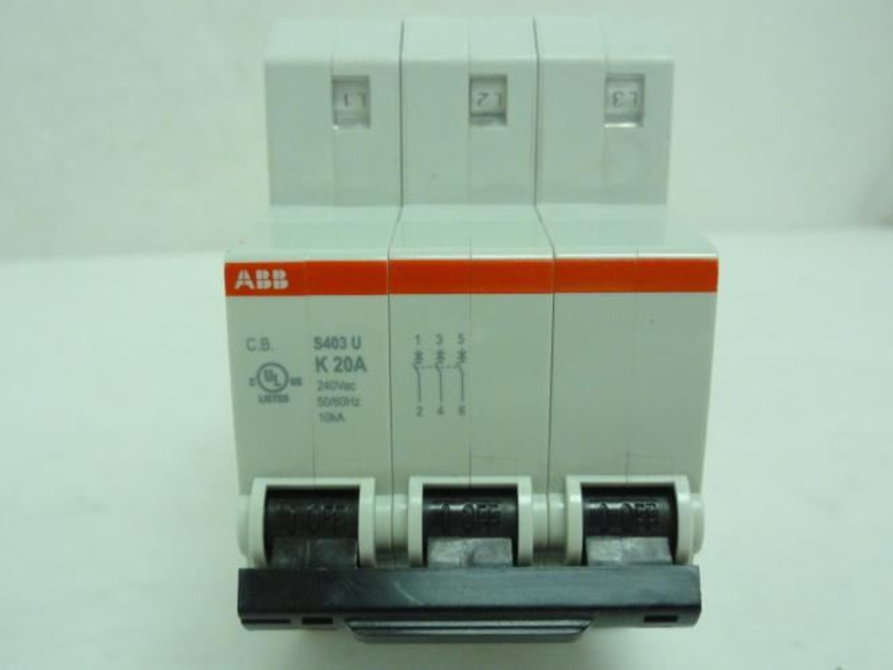 ABB S403U-K20; Circuit Breaker; 20A; 3P; 240Vac
