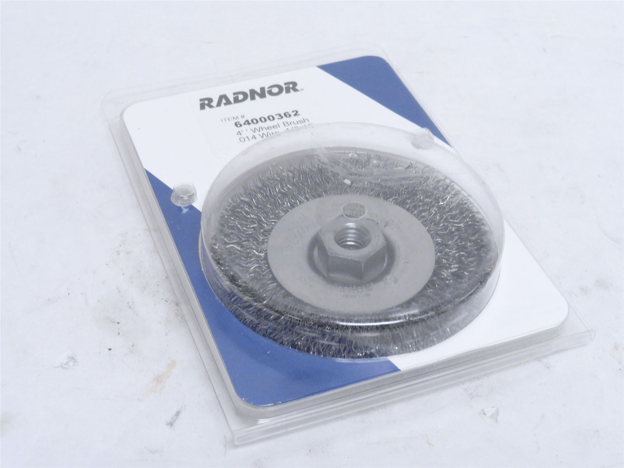 Radnor 64000362; Crimped Steel Wire Wheel; 4'' X 1/2''-13