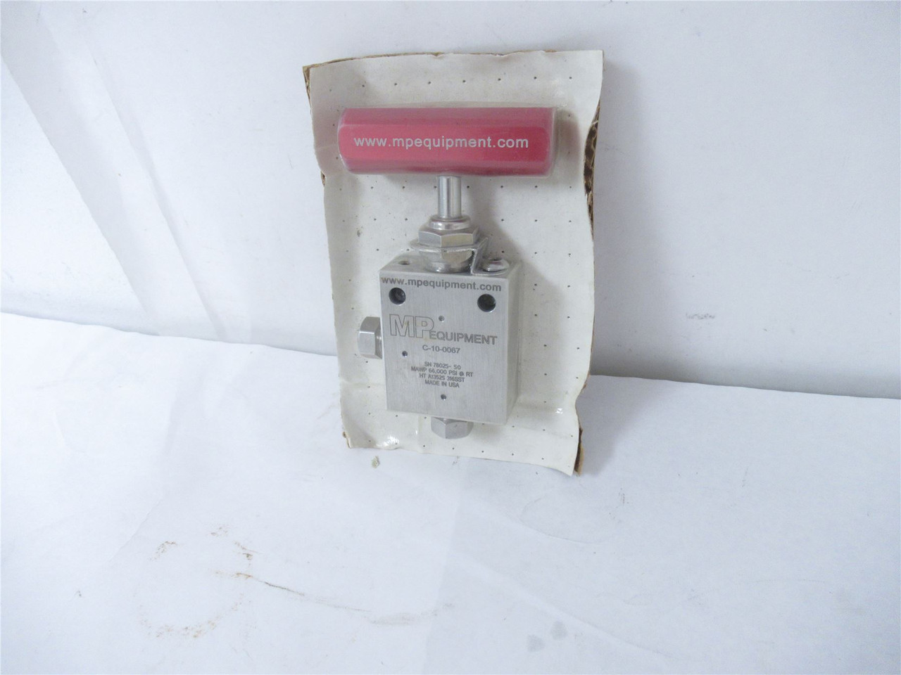 MP EQUIPMENT CO INC C-10-0067; Valve 2 Way Single Stem