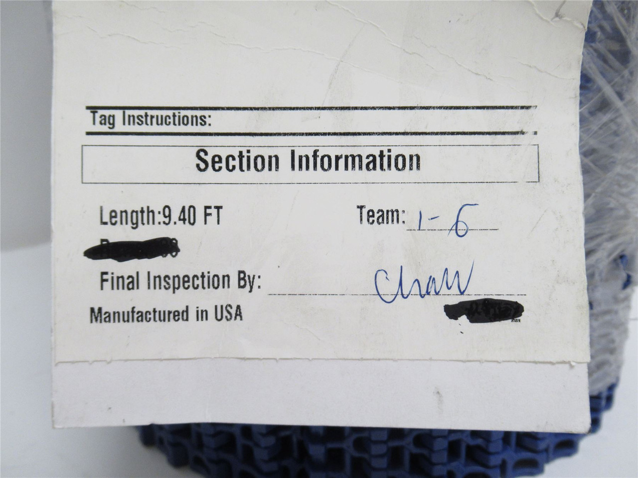 Intralox 52943372; Conveyor Belt S1100; 14" Wide x 9.4' Long Intralox 52943372; Conveyor Belt S1100; 14" Wide x 9.4' Long