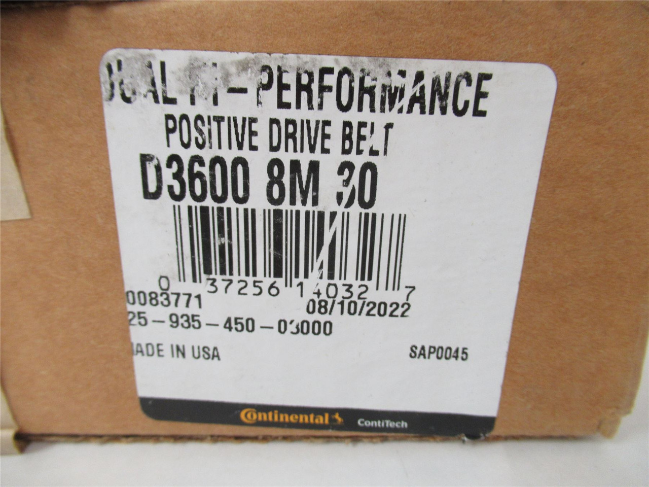 Continental D3600 8M 30; Positive Drive Belt Continental D3600 8M 30; Positive Drive Belt