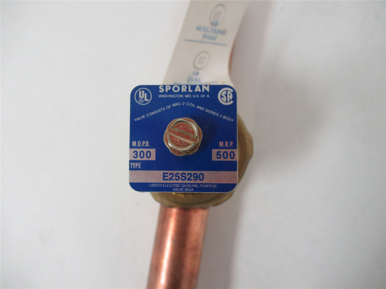 Sporlan E25S290; Solenoid valve; 25/32" port; 1-1/8" ODF