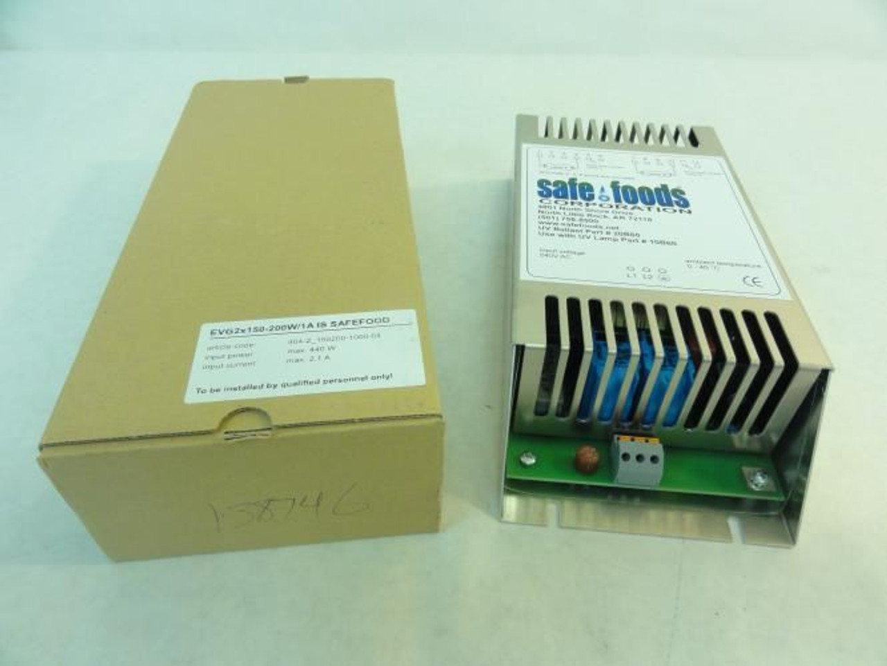 Safe Foods 20B60; Ballast; In: 240VAC; 440W; 2.1A Safe Foods 20B60; Ballast; In: 240VAC; 440W; 2.1A