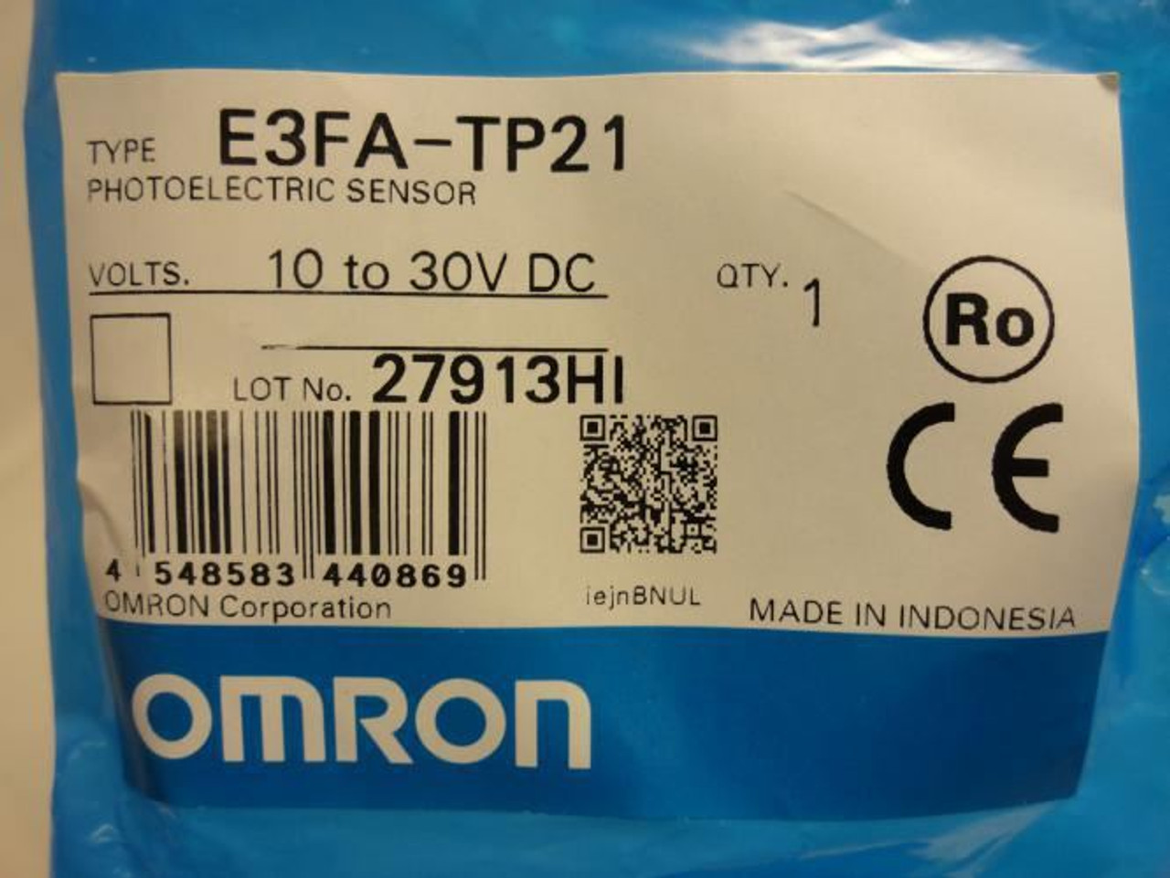 Omron E3FA-TP21; Photoelectric Sensor; Transmitter and Receiver