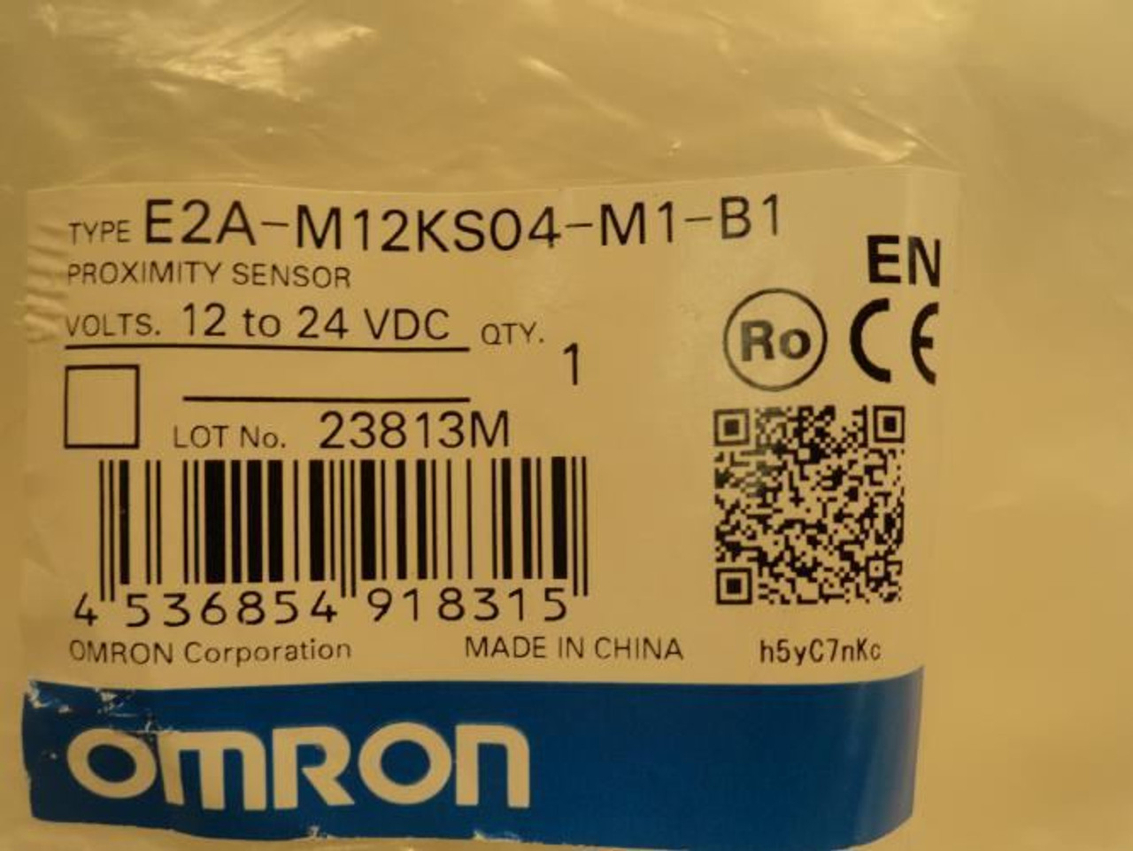 Omron E2A-M12KS04-M1-B1; Proximity Sensor; 12-24VDC; Size: M12