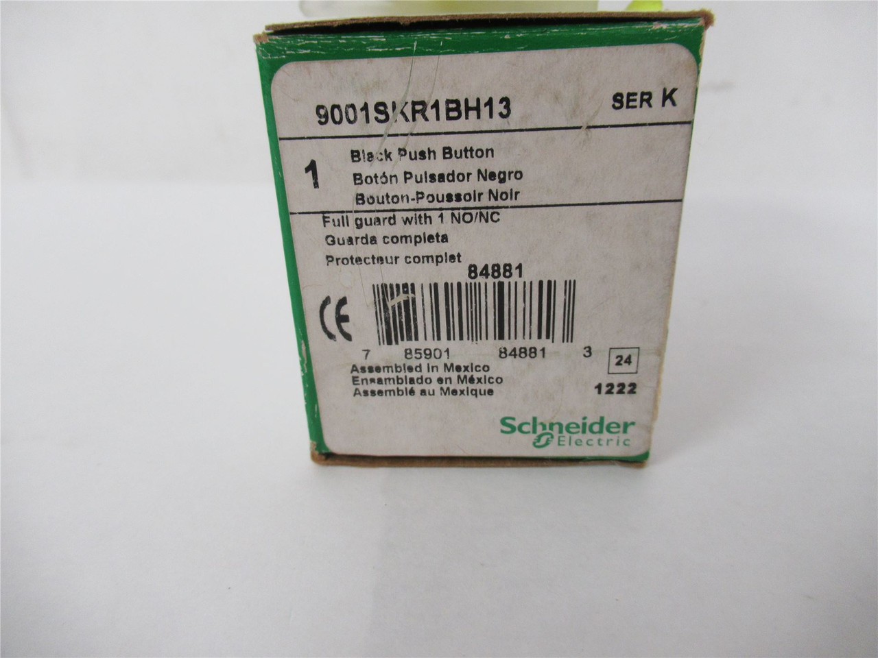 Schneider 9001SKR1BH13; Pushbutton Switch 30mm 1-NO 1-NC