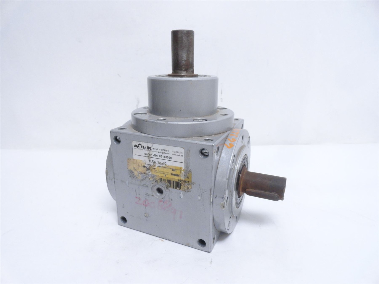 Bege V 120 1:1 BO; Gearbox RA; 1:1 Ratio; Shaft: 25mmOD x 45mm Long