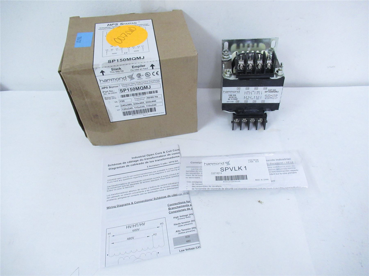Hammond SP150MQMJ; Transformer 150VA Secondary: 120 / 240V