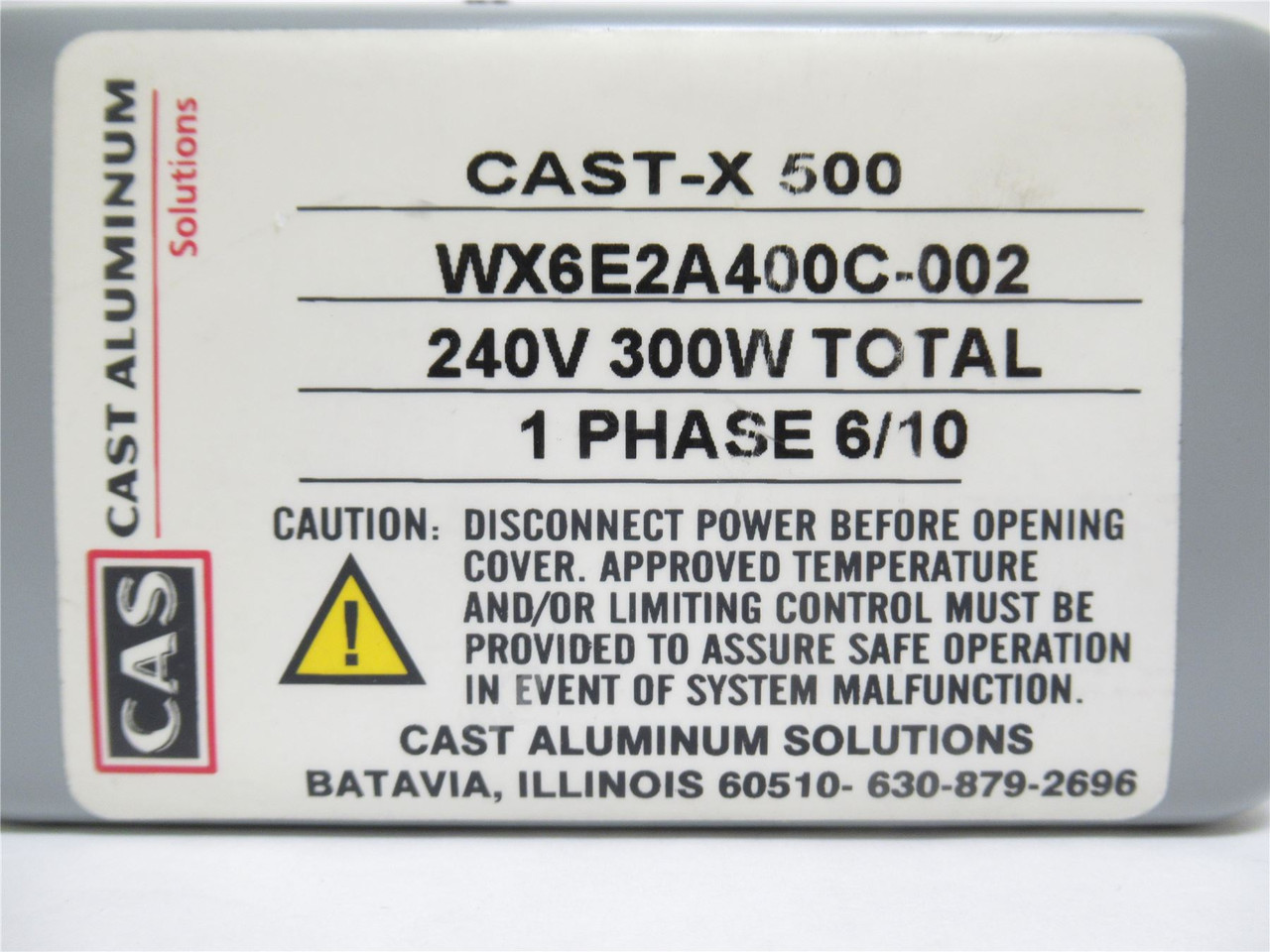 Cast Aluminum Solutions CAST-X 500; Circulation Heater 300W