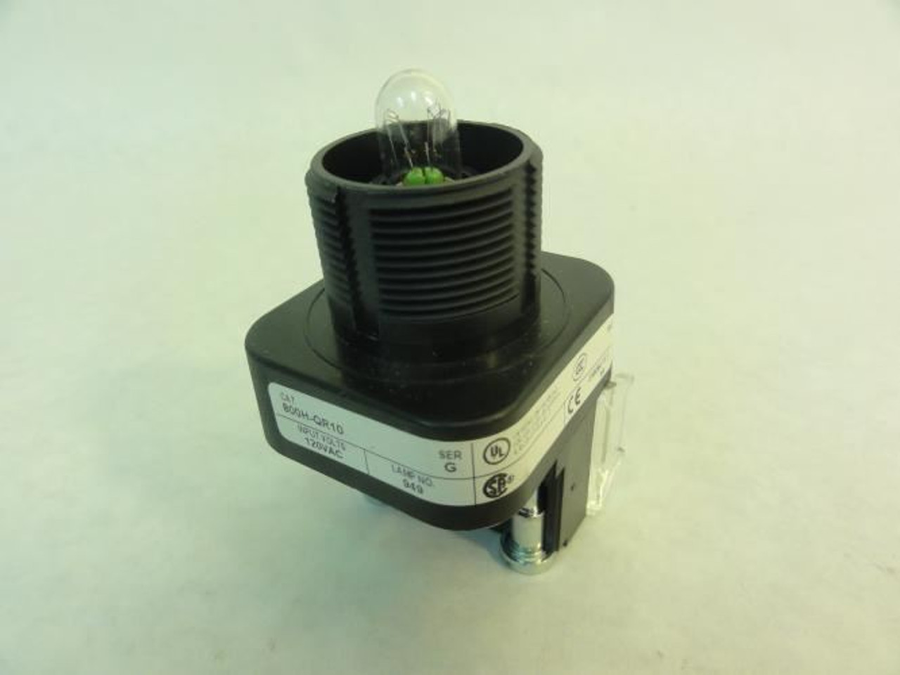 Allen-Bradley 800H-QR10; Pilot Light; 120VAC