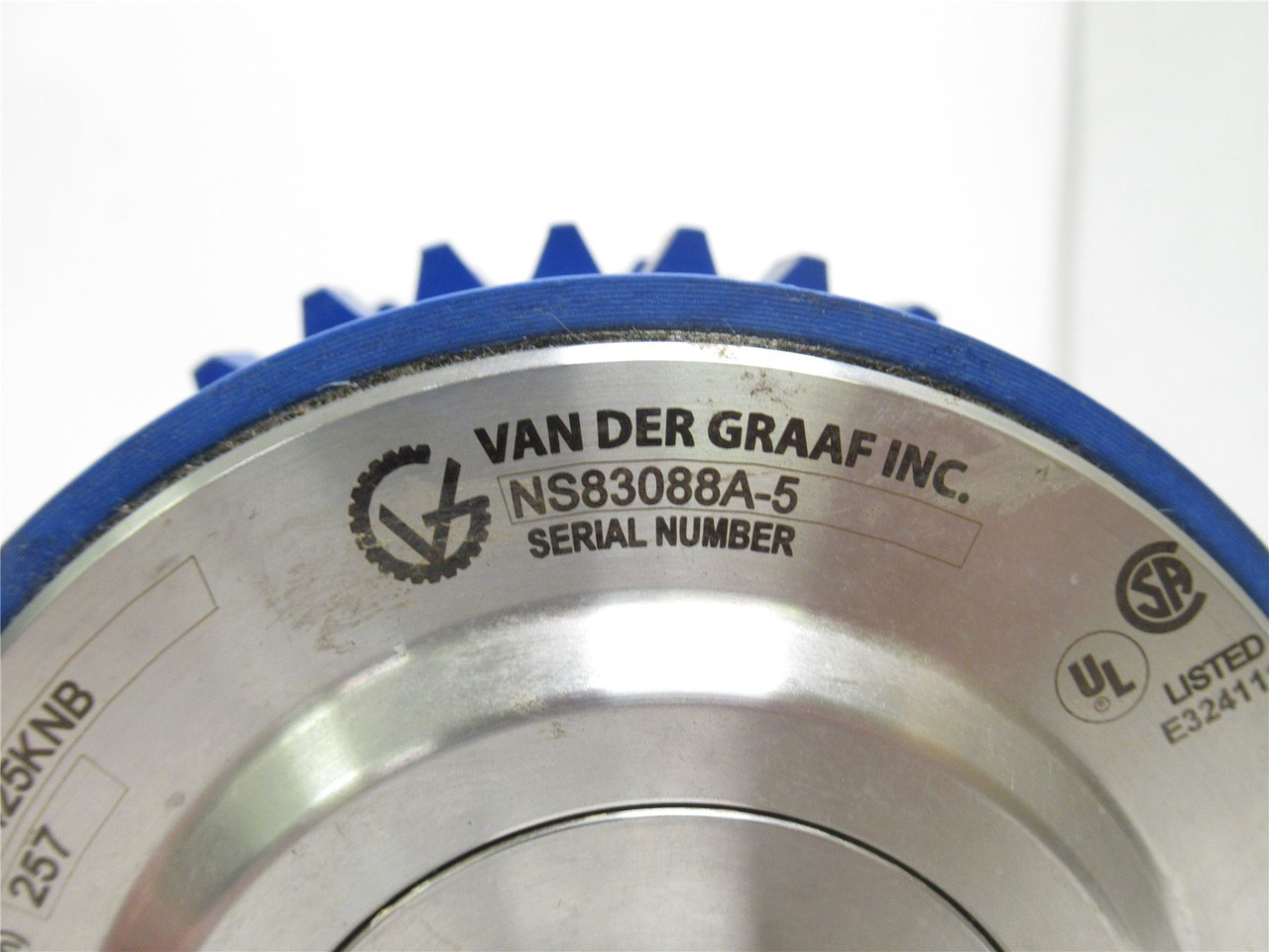 Van Der Graaf TM113B25-425KNB; Drum Motor 1/4HP 240/480V; 257 ft/min