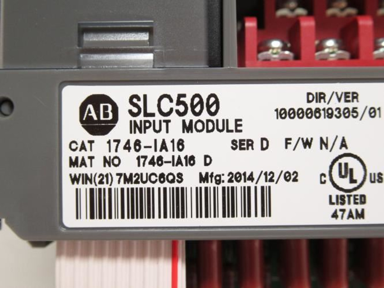 Allen-Bradley 1746-IA16; Input Module; SER: D; 85-132 VAC In