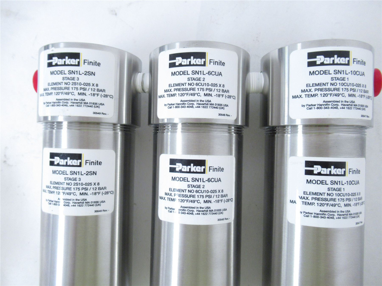 Parker SN1L-10CUA/6CUA/2SN; 3-Stage Pneumatic Filters Parker SN1L-10CUA/6CUA/2SN; 3-Stage Pneumatic Filters