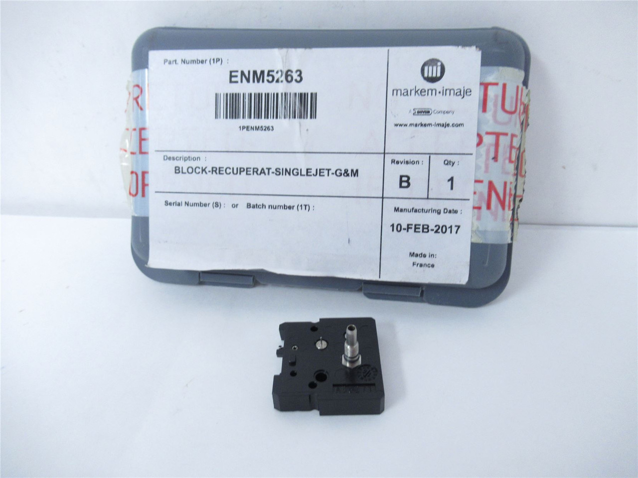 Markem ENM5263; Gutter Block 9040 Series SingleJet Markem ENM5263; Gutter Block 9040 Series SingleJet