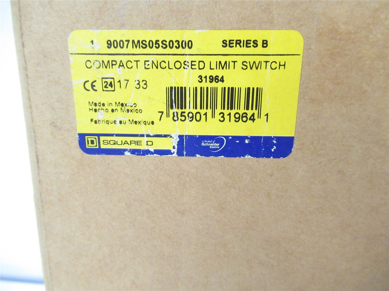 Square D 9007MS05S0300; Compact Limit Switch 125/250VAC