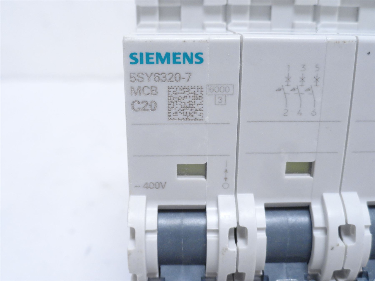 Siemens 5SY6320-7; Mini-Circuit Breaker; 20A; 3P; 400VAC