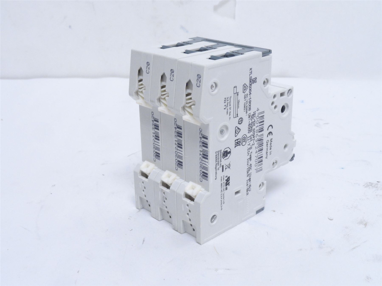 Siemens 5SY6320-7; Mini-Circuit Breaker; 20A; 3P; 400VAC