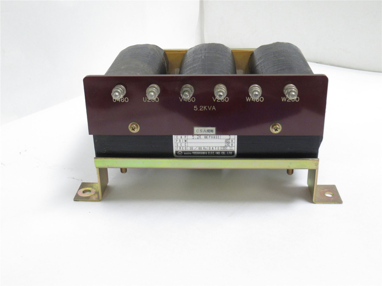 Cryovac FUR44037; Transformer; 5.2kVA; Pri: 460V Sec: 230VAC Cryovac FUR44037; Transformer; 5.2kVA; Pri: 460V Sec: 230VAC