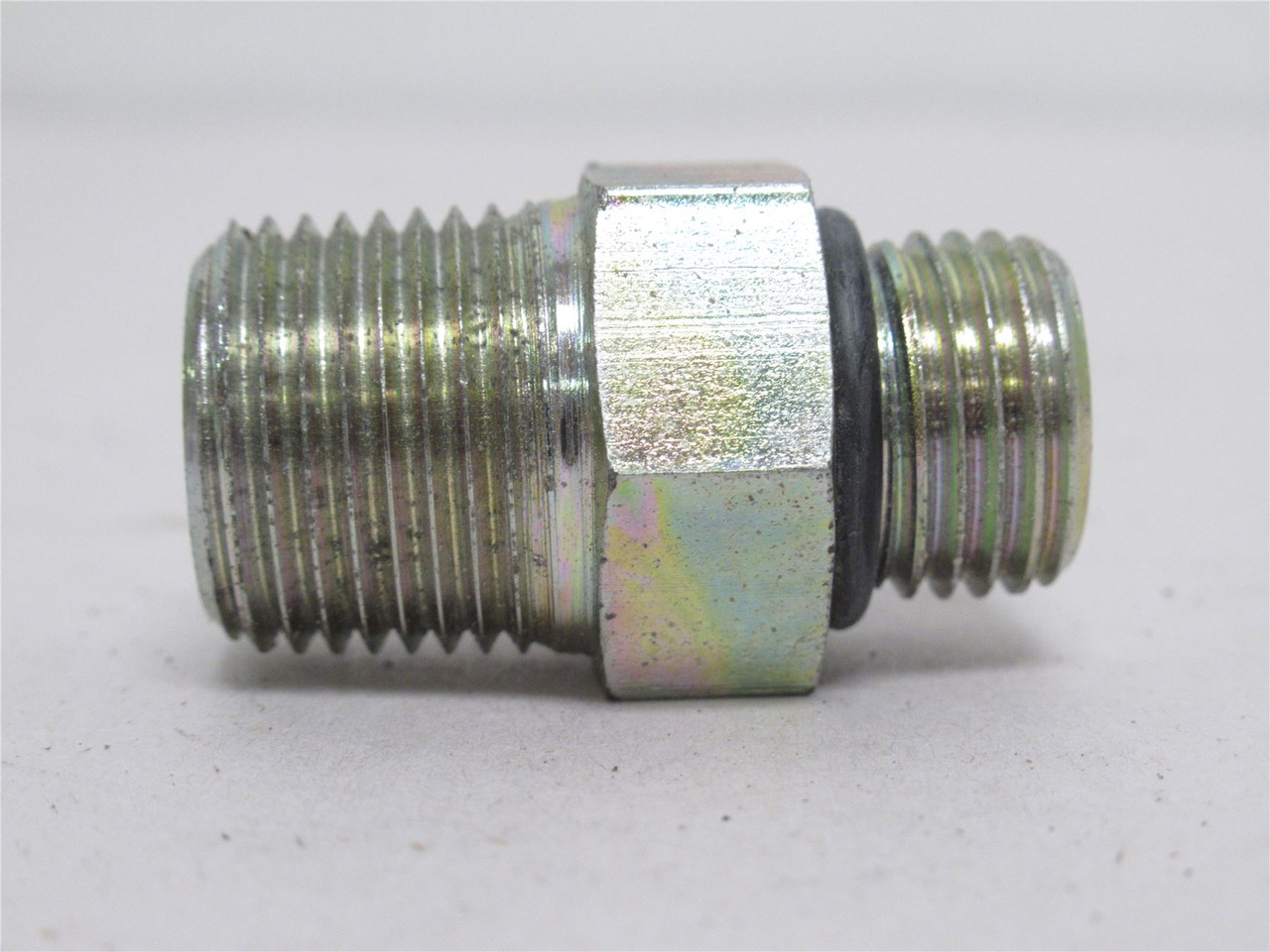 Parker 6-6 FLO; Lot-2 Male Pipe Connectors; 3/8 Boss x 3/8NPT Parker 6-6 FLO; Lot-2 Male Pipe Connectors; 3/8 Boss x 3/8NPT