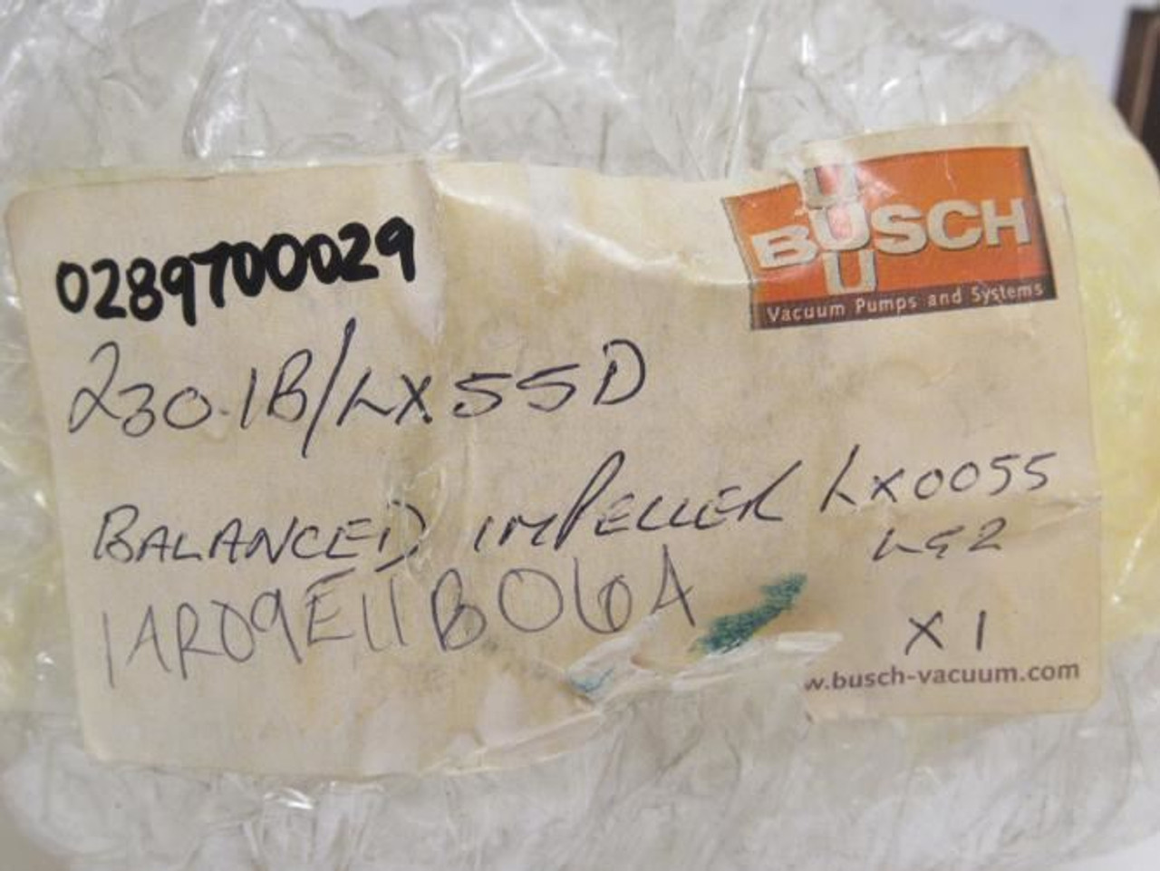Busch 289700029; Vacuum Pump Impeller 2301B/LX55D; 15 Blade