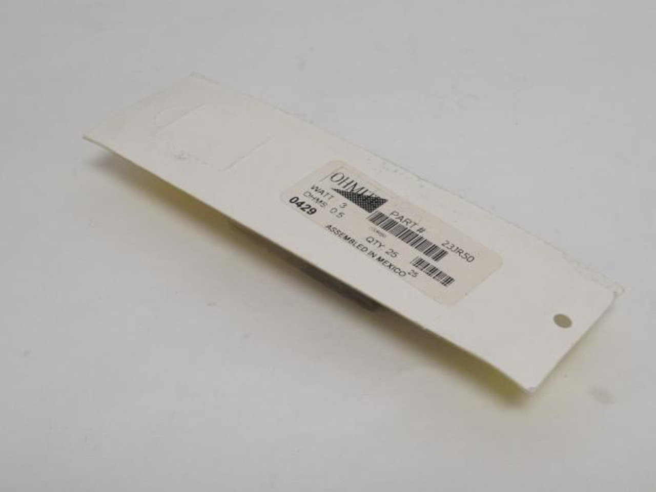 Ohmite 23JR50; Box-25. Wirewound Resistors; 0.5ohms; 3 Watt Ohmite 23JR50; Box-25. Wirewound Resistors; 0.5ohms; 3 Watt