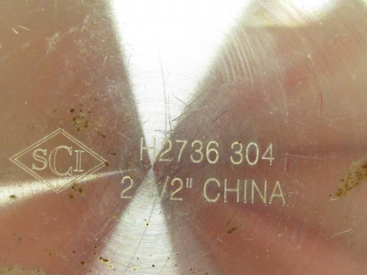 SCI 11P793 ; Lot-6; Solid End Cap; SS-304; Size 2-1/2" SCI 11P793 ; Lot-6; Solid End Cap; SS-304; Size 2-1/2"