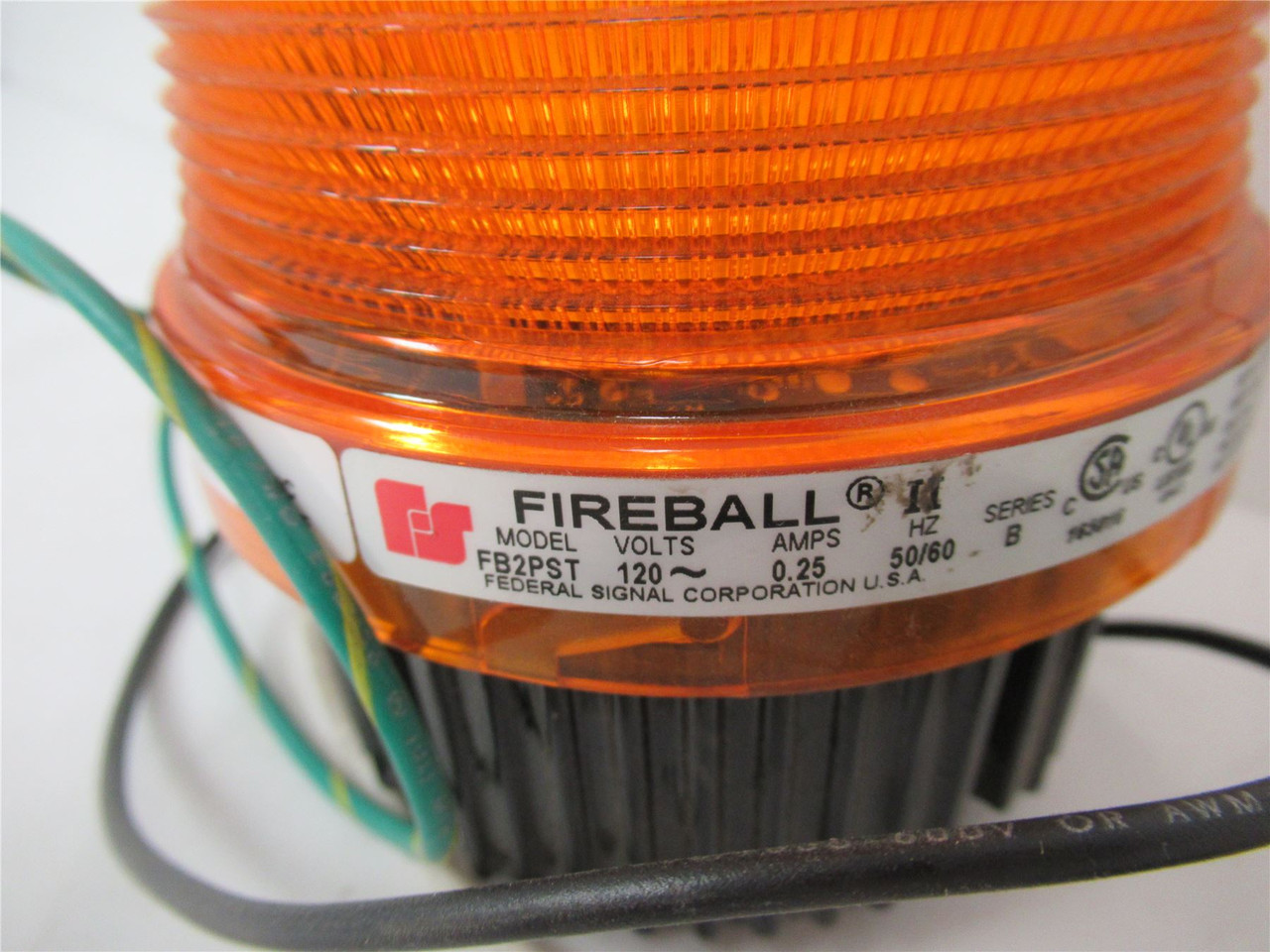 Federal Signals Corp FB2PST-120A; Strobe Warning Light Amber