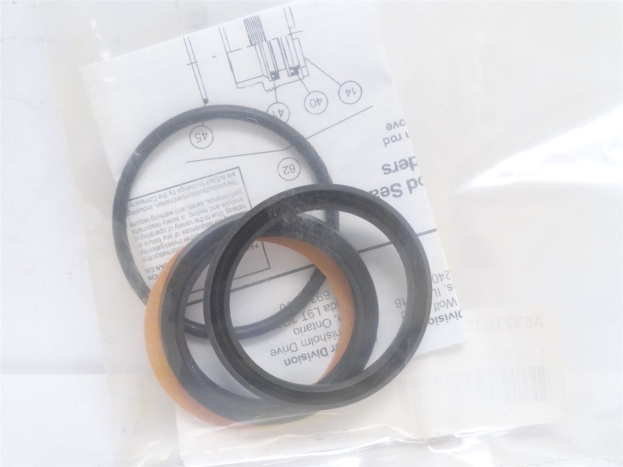 Schrader A63210314; Rod Seal Kit; Size: 1-3/4" Schrader A63210314; Rod Seal Kit; Size: 1-3/4"