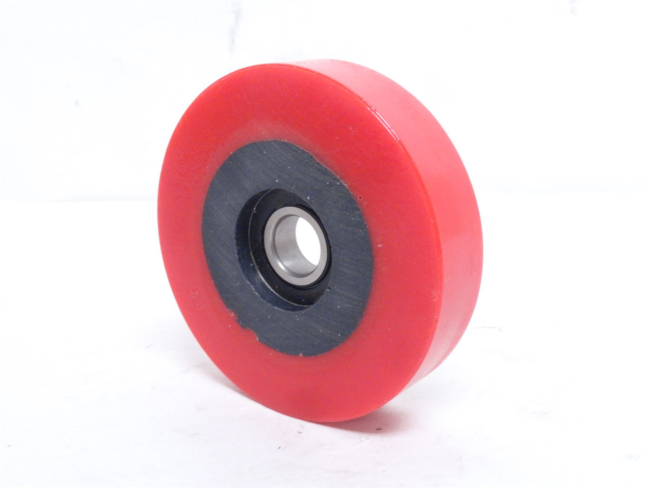 Hytrol 14.118; Red Poly Wheel; 4"OD x 1" Wide x 11/16"ID
