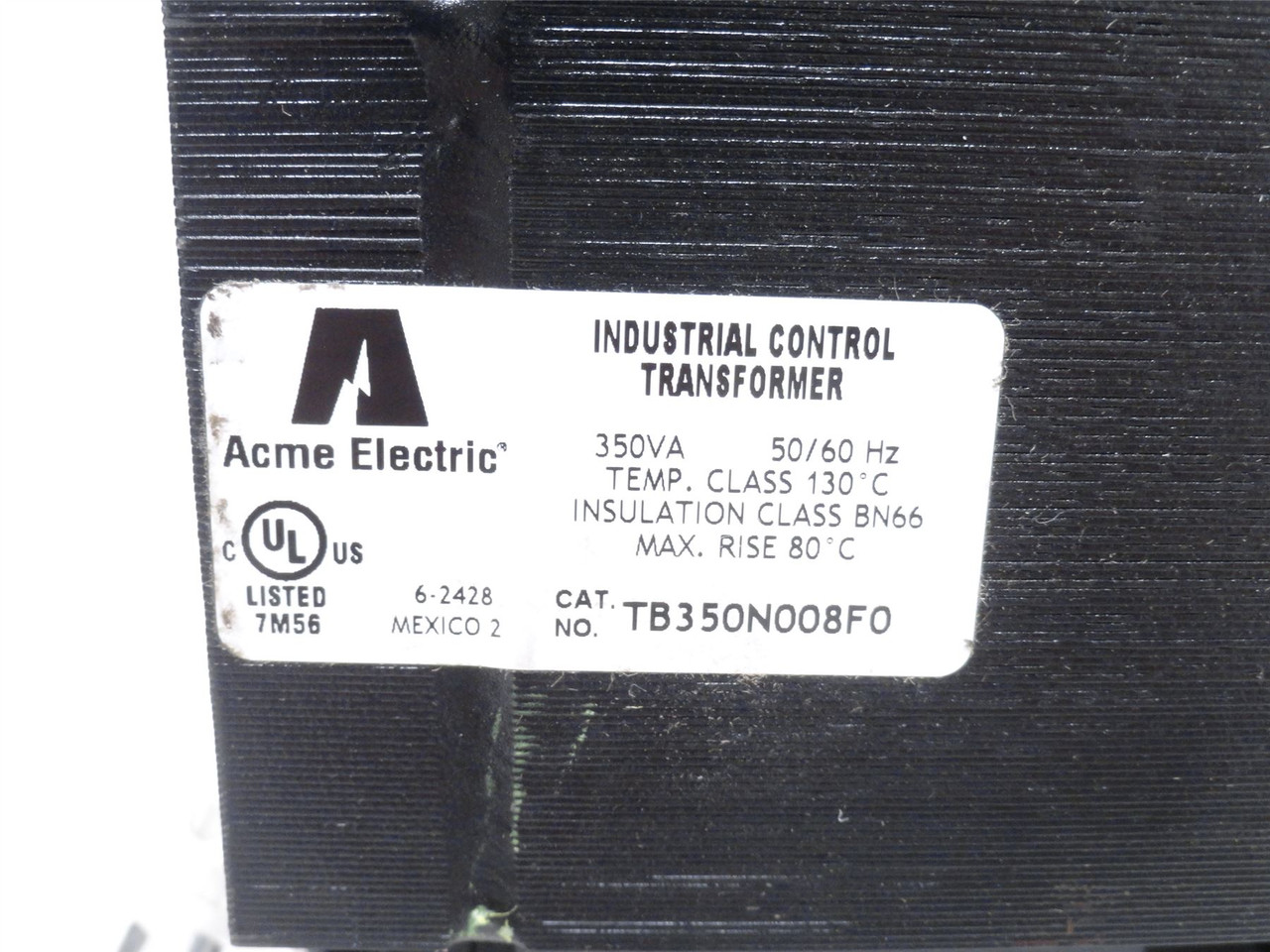 Acme TB350N008F0; Control Transformer 350VA 240/480-120VAC