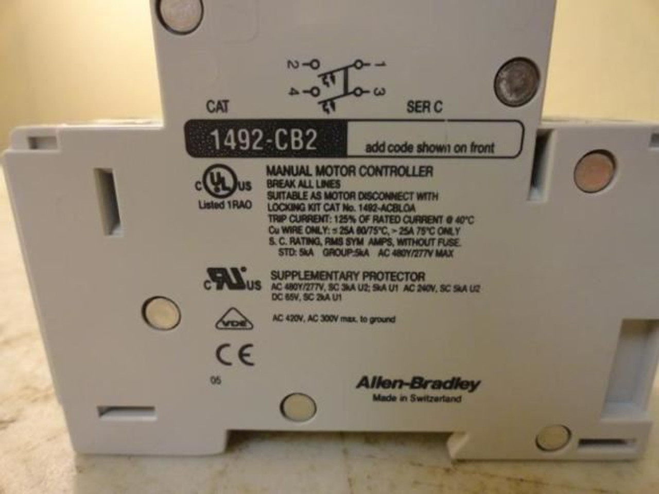 Allen-Bradley 1492-CB2 G 050; Mini Circuit Breaker; 5A