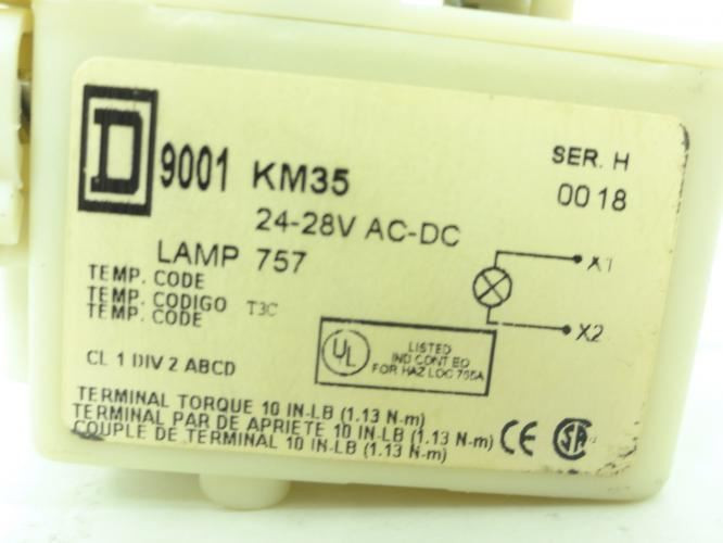 Schneider Electric 9001KM35; Pilot Light Module; 24-28VAC/DC