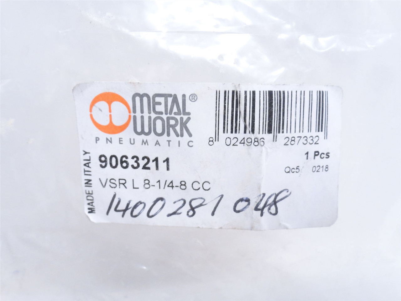 Metal Work 9063211; Quick Exhaust Fitting 9063211; 5/16" PTC