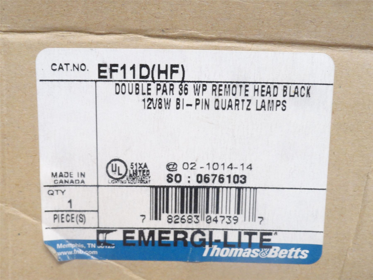 T&B EF11DHF; Double Head Emergency Light; 12V; 8 Watts T&B EF11DHF; Double Head Emergency Light; 12V; 8 Watts