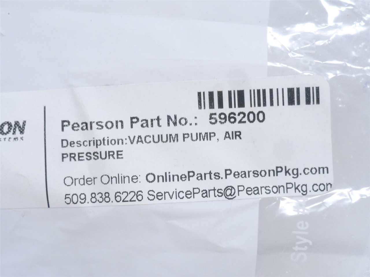 Pearson VP10-150M-M; Vacuum Pump/Generator W/Muffler 596200