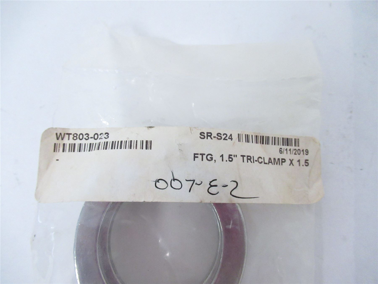 Wolf Tec WT803023; Tri-Clamp Fitting FTG 1.5" x1.5"