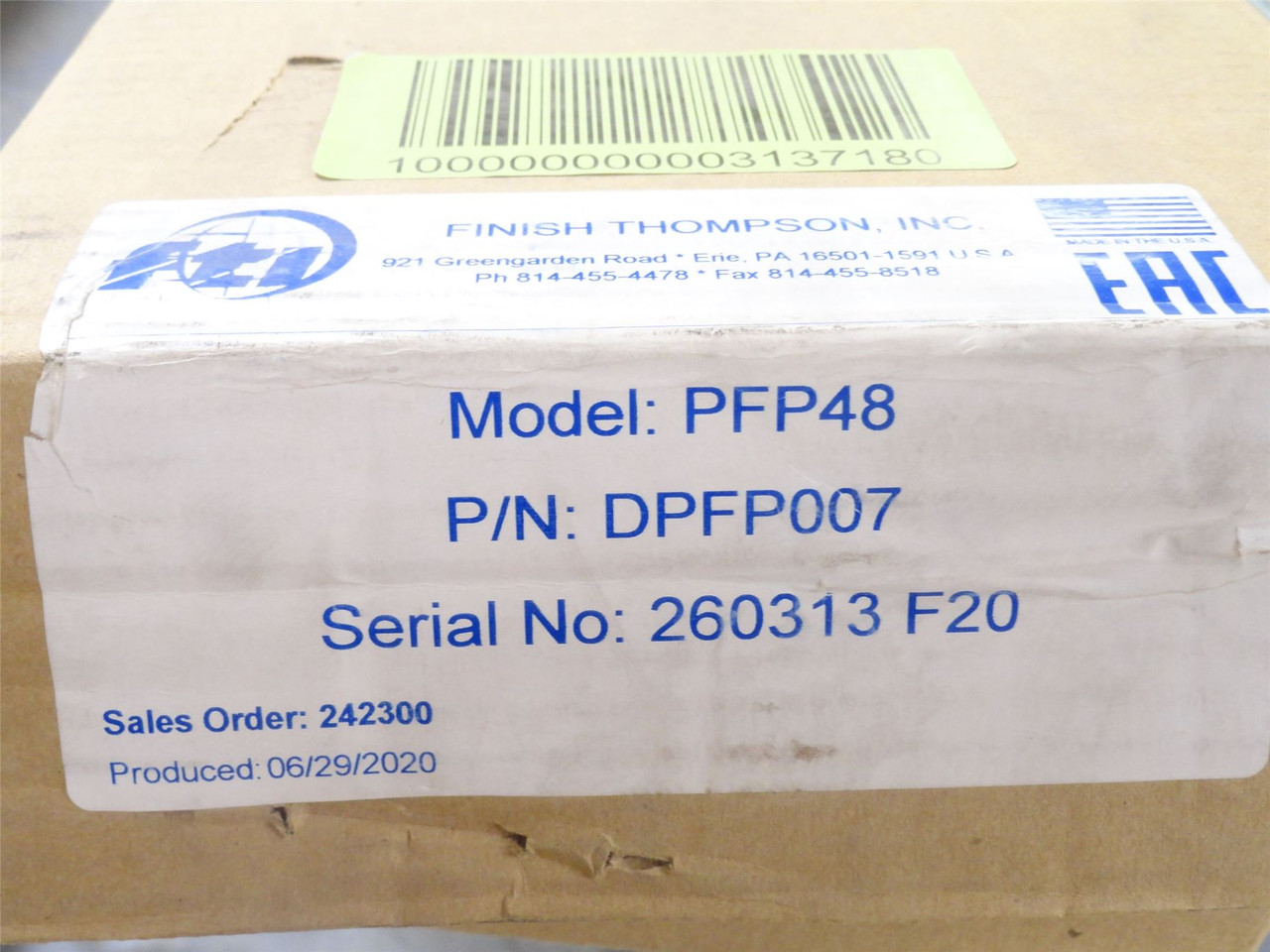 FTI PFP48; Plastic Seamless Drum Pump Tube; 40GPM; 48" Long