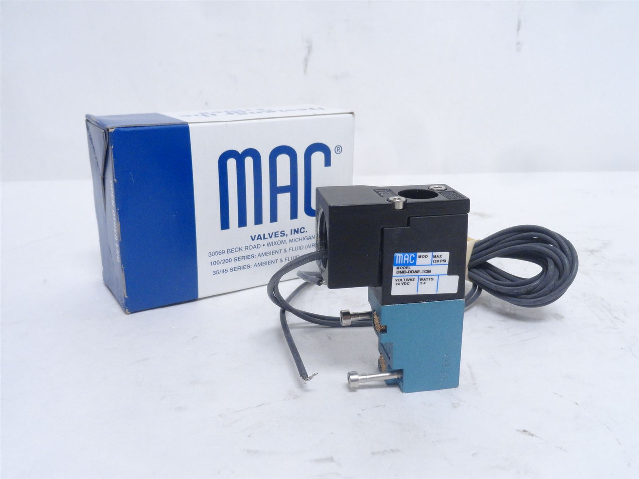 MAC DMB-DDAE-1CM1; Soleniod Valve 24VDC; 5.4W; 120PSI
