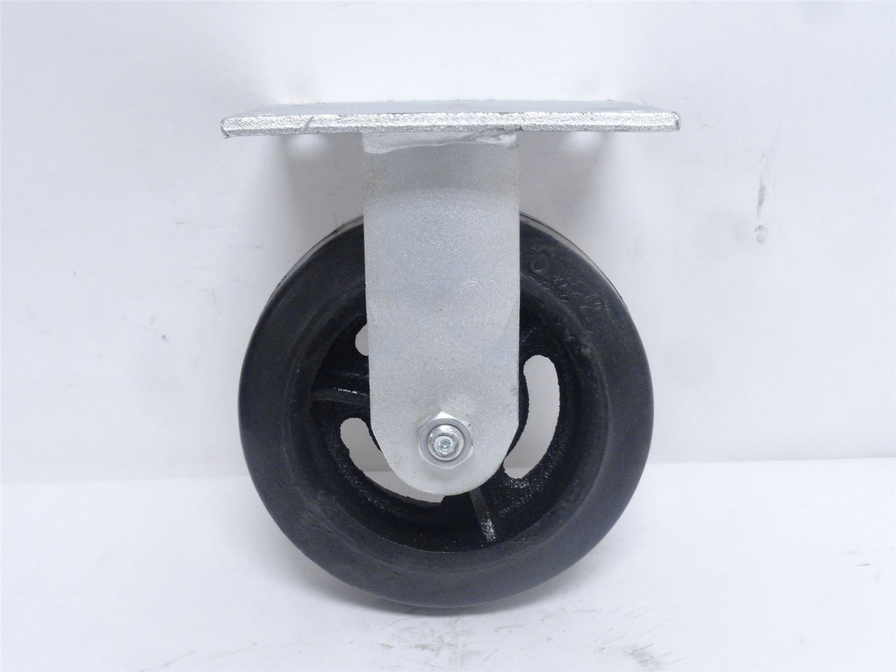 Albion C4706101; Rigid Plate Castor; 6" x 2" Wheel; 4-Bolt